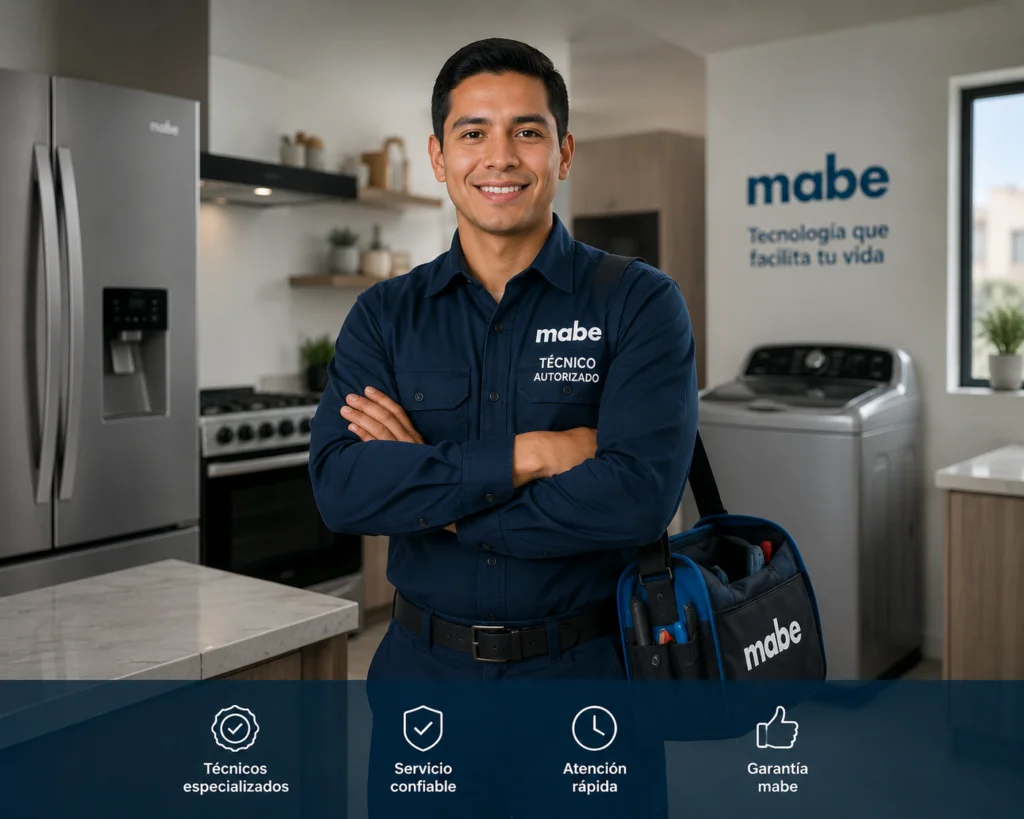 Técnico Mabe realizando mantenimiento preventivo en Ibagué