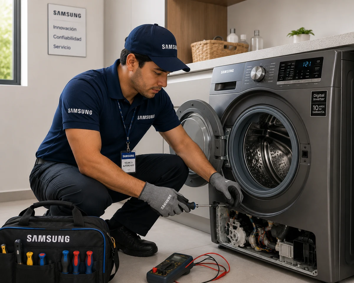 Técnico Samsung atendiendo lavadoras Samsung en Ibagué