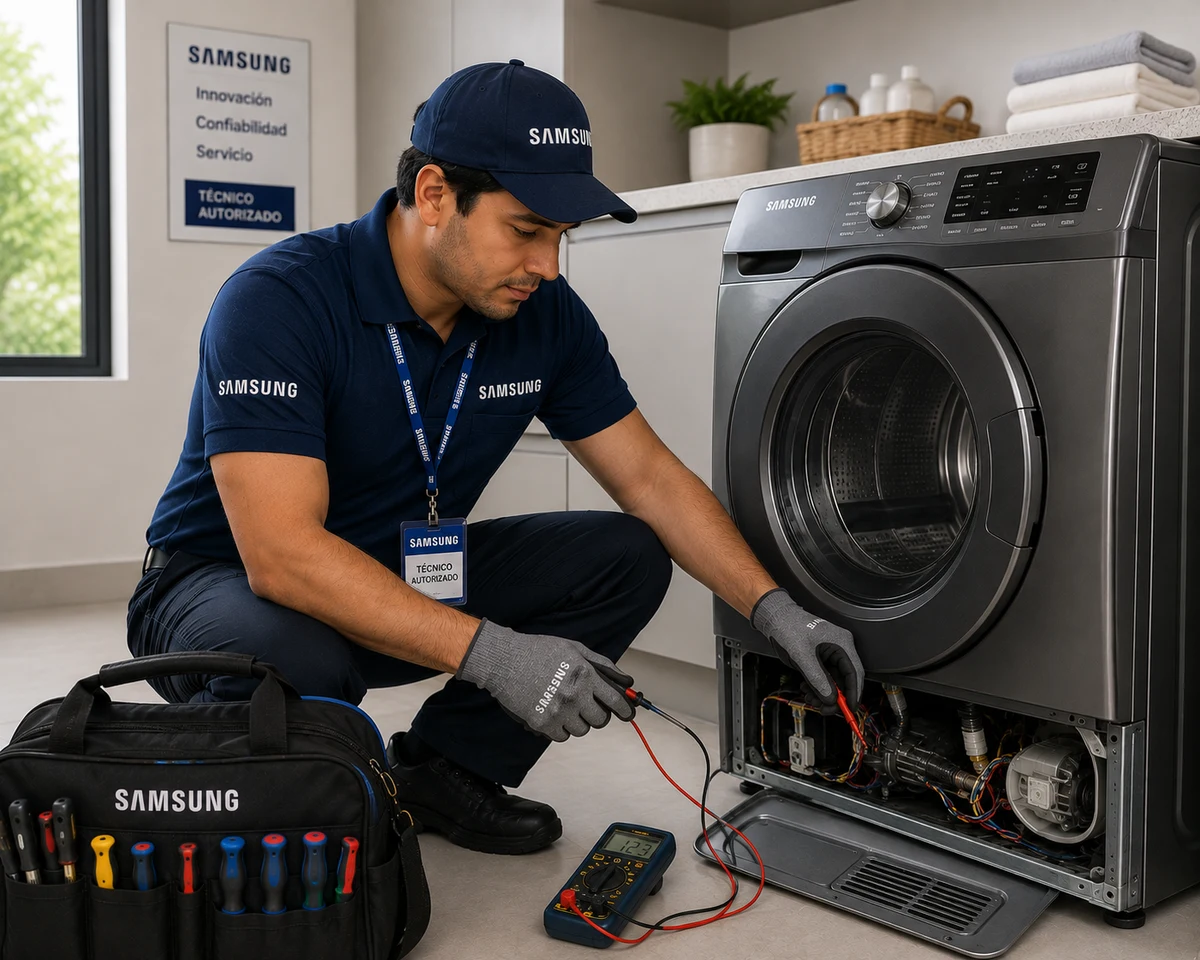 Técnico Samsung atendiendo secadoras Samsung en Ibagué